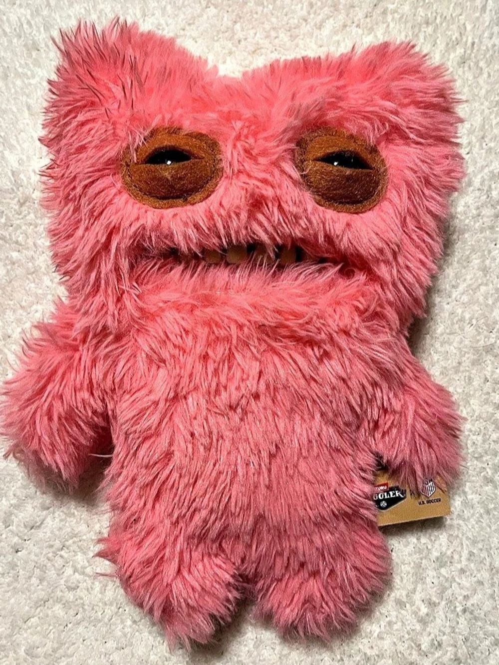 Fuggler Screech Pink Plush 9" Ugly Monster - Tush Tag Only - like new